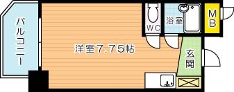 シンコー北九大前スカイマンション 108号室 間取り