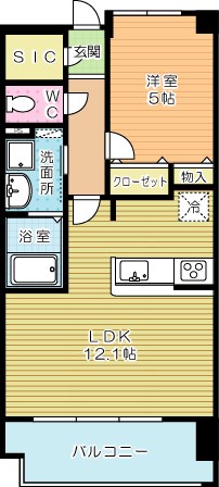 アースコートＹ&rsquo;ｓシティ津田新町  202号室 間取り