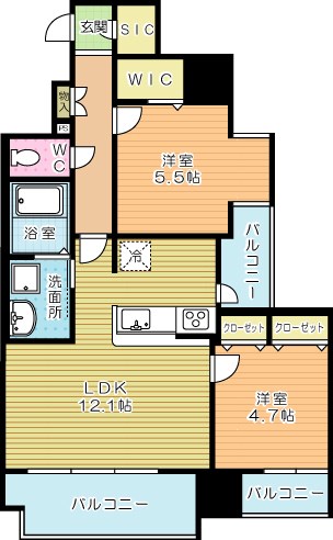 アースコートＹ’ｓシティ津田新町 904号室 間取り