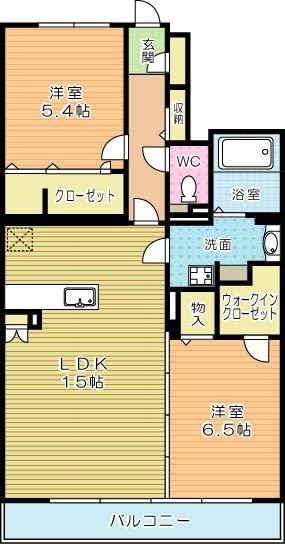 ブランノワール赤坂 202号室 間取り