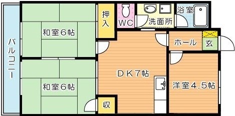 シャトレ西小石　Ｂ棟 502号室 間取り
