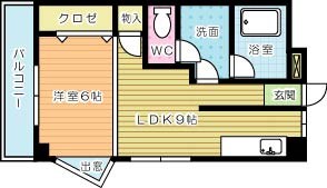 アヴィニール吉野 902号室 間取り