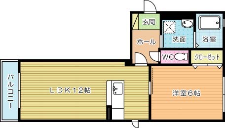 ブリエサンライズ 201号室 間取り