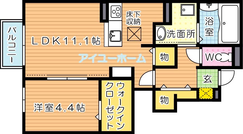 ドゥマリアージュⅢ 102号室 間取り
