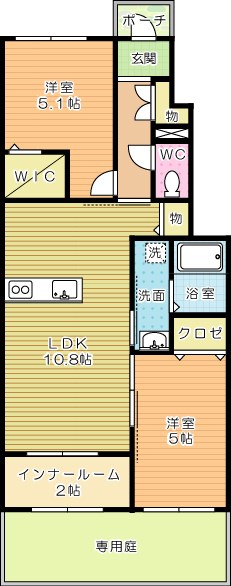 ファミールS 105号室 間取り
