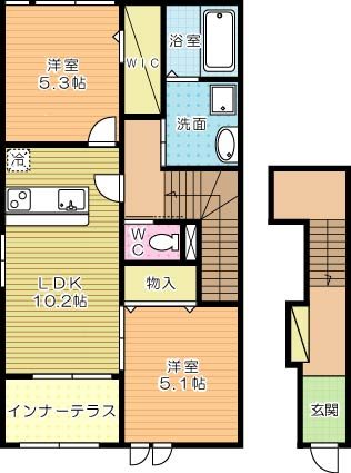 レクエルド守恒  201号室 間取り