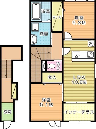 レクエルド守恒  203号室 間取り