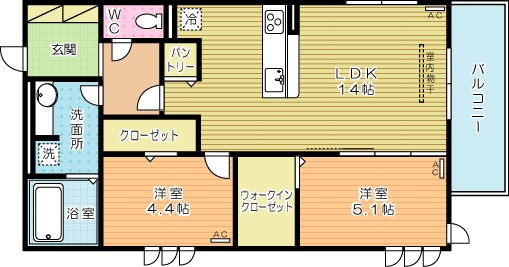 Ｍａｉｓｏｎ　ｄｅ　Ｈｉｐｐｏ(メゾンドヒッポ) 203号室 間取り