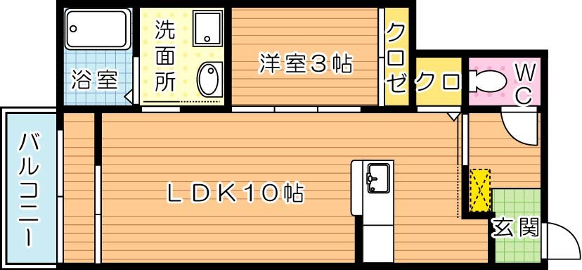 メゾンドトゥルー 103号室 間取り