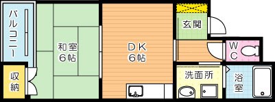 コーポ西湖 101号室 間取り
