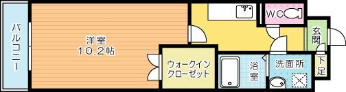 コスモス大里 507号室 間取り