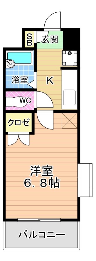 朝日プラザ小倉南 205号室 間取り