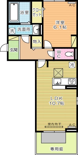 elegant　palace横代北（エレガントパレス横代北） 101号室 間取り