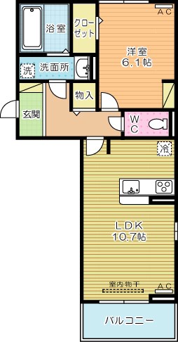 elegant　palace横代北（エレガントパレス横代北） 201号室 間取り