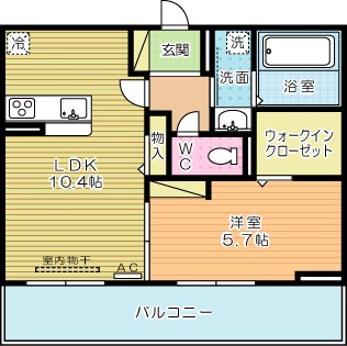 elegant　palace横代北（エレガントパレス横代北） 202号室 間取り