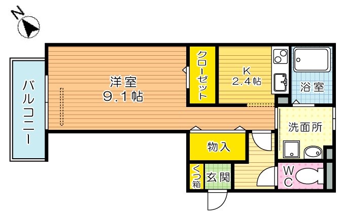 エルカーサ門司駅前 303号室 間取り