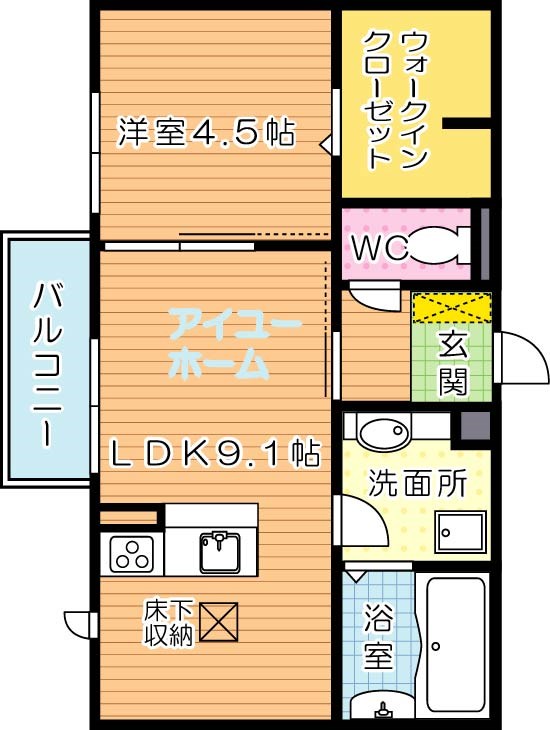 Droom本城A棟 間取り図