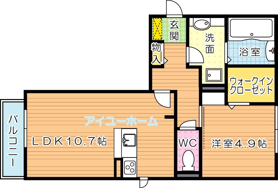 Droom本城B棟 間取り