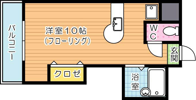 陣山ハイマート　 401号室 間取り