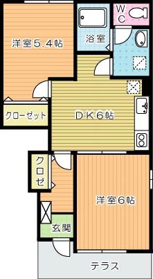 サンリットヒルズB 101号室 間取り