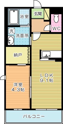 MAST中井　C棟 301号室 間取り
