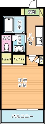 MAST中井　C棟 307号室 間取り