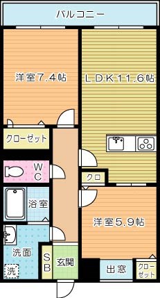 MAST中井　A棟 303号室 間取り
