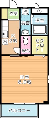 ヴァンフォルム熊本 201号室 間取り