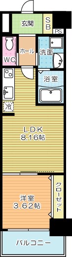 ERUZA GLANZ黄金（エルザグランツ黄金） 703号室 間取り