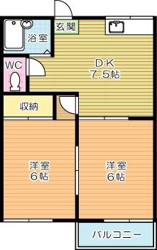 メゾントラッド 203号室 間取り