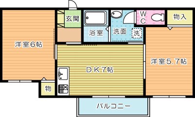 ディアス黒原 間取り図