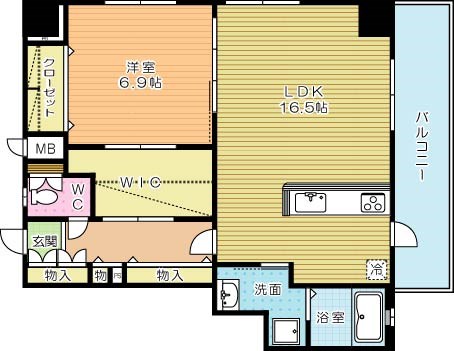 内山神岳ビル 806号室 間取り