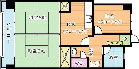 第８岡部ビル 202号室 間取り