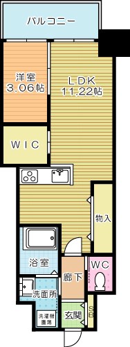 スマート大手町  903号室 間取り