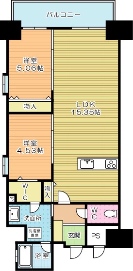 スマート大手町 505号室 間取り