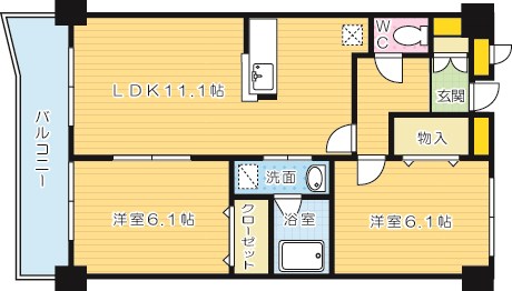 ニューシティアパートメンツ南小倉Ⅰ 間取り図