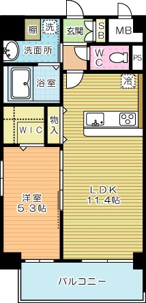 サンビーム三萩野駅前 806号室 間取り