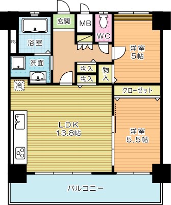 内山神岳ビル 902号室 間取り