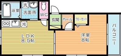 ナーセリーＫ３ D202号室 間取り
