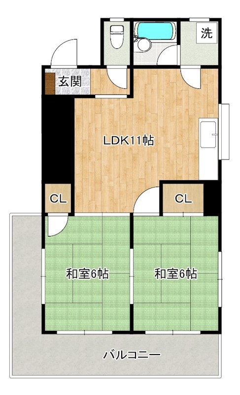 ＴＫＢＬＤⅡ　 402号室 間取り