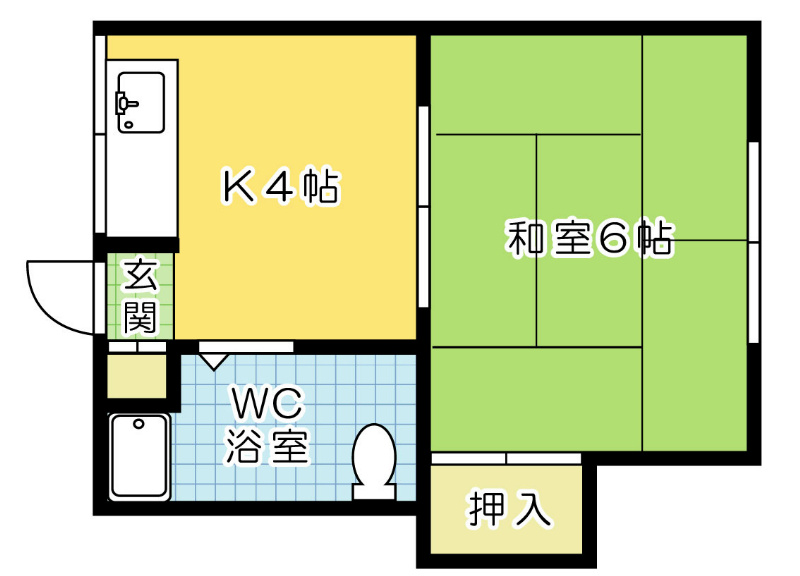 いのうえハイツ 203号室 間取り