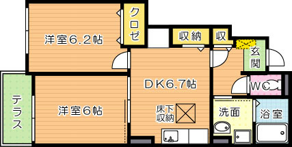 ハーバーS 間取り図