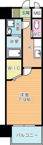 アクシオ北九州 1302号室 間取り