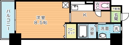 アンシャール 402号室 間取り