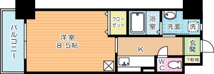 アンシャール 705号室 間取り