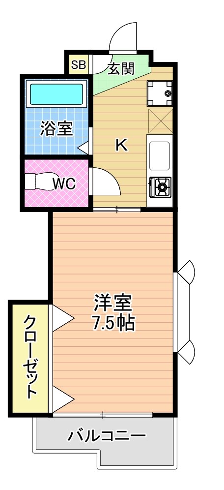 アビタシオン柳町 601号室 間取り