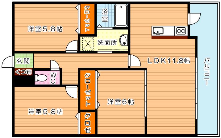 メゾンほおづきⅠ 間取り