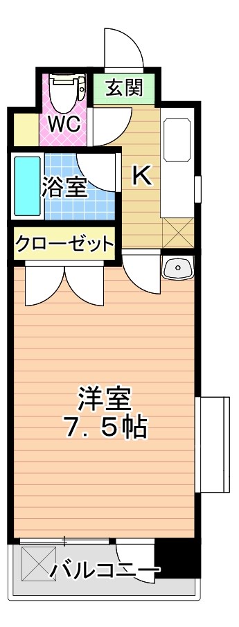 ニューサンリバー６番館 502号室 間取り