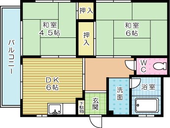 太陽マンション 201号室 間取り