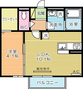 セジュール横代 106号室 間取り